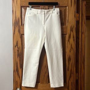 White House Black Market Cream Ankle Pants